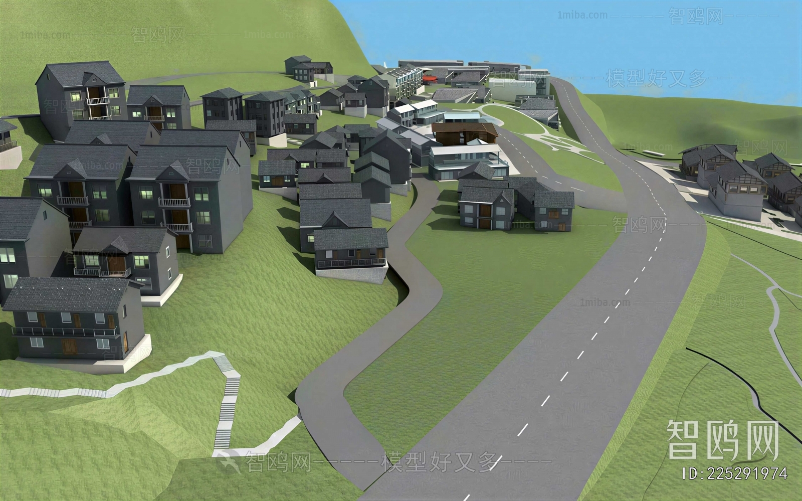 Modern Architectural Bird's-eye View Planning