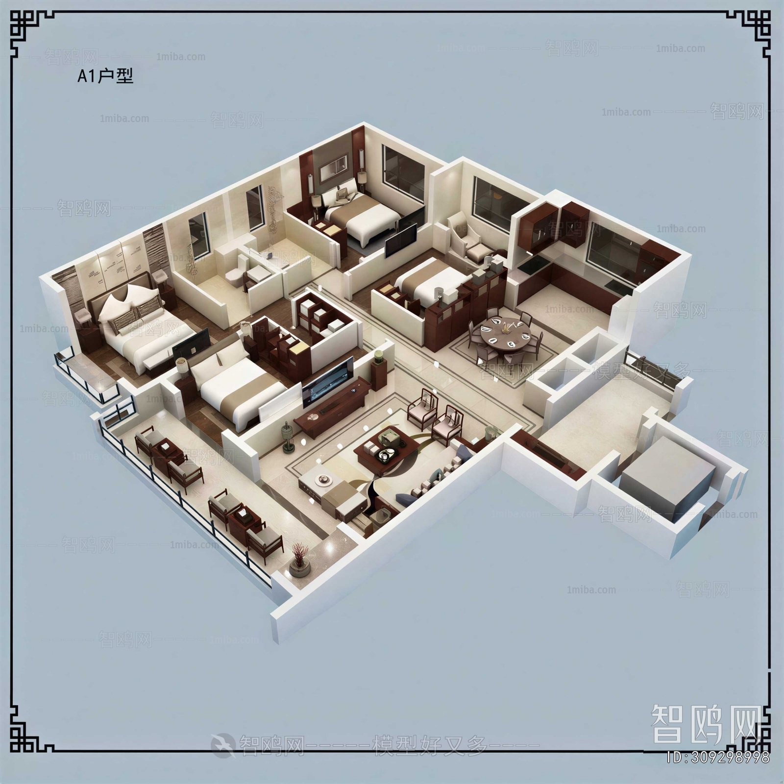 New Chinese Style A Bird's-eye View Of Home Decoration