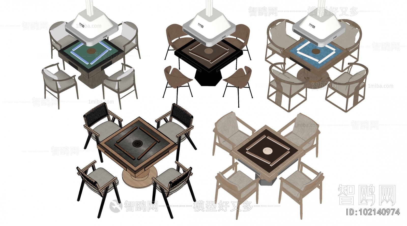Modern Mahjong Tables And Chairs
