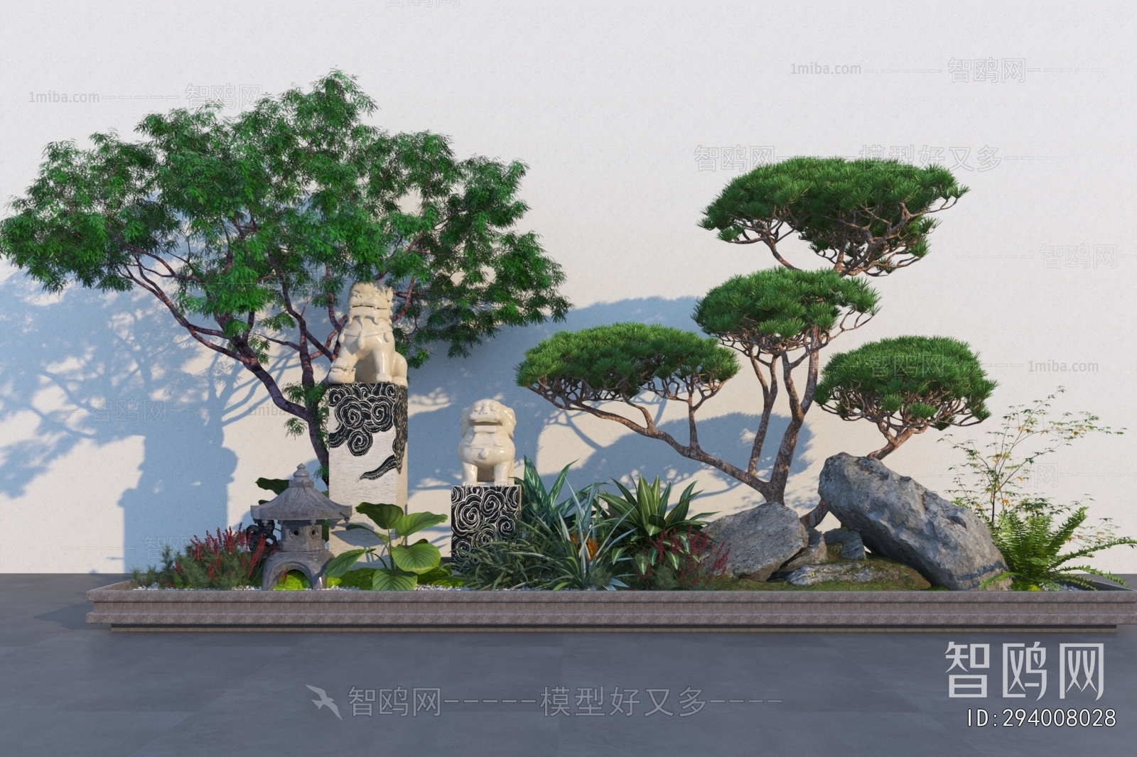 New Chinese Style Plant Landscaping