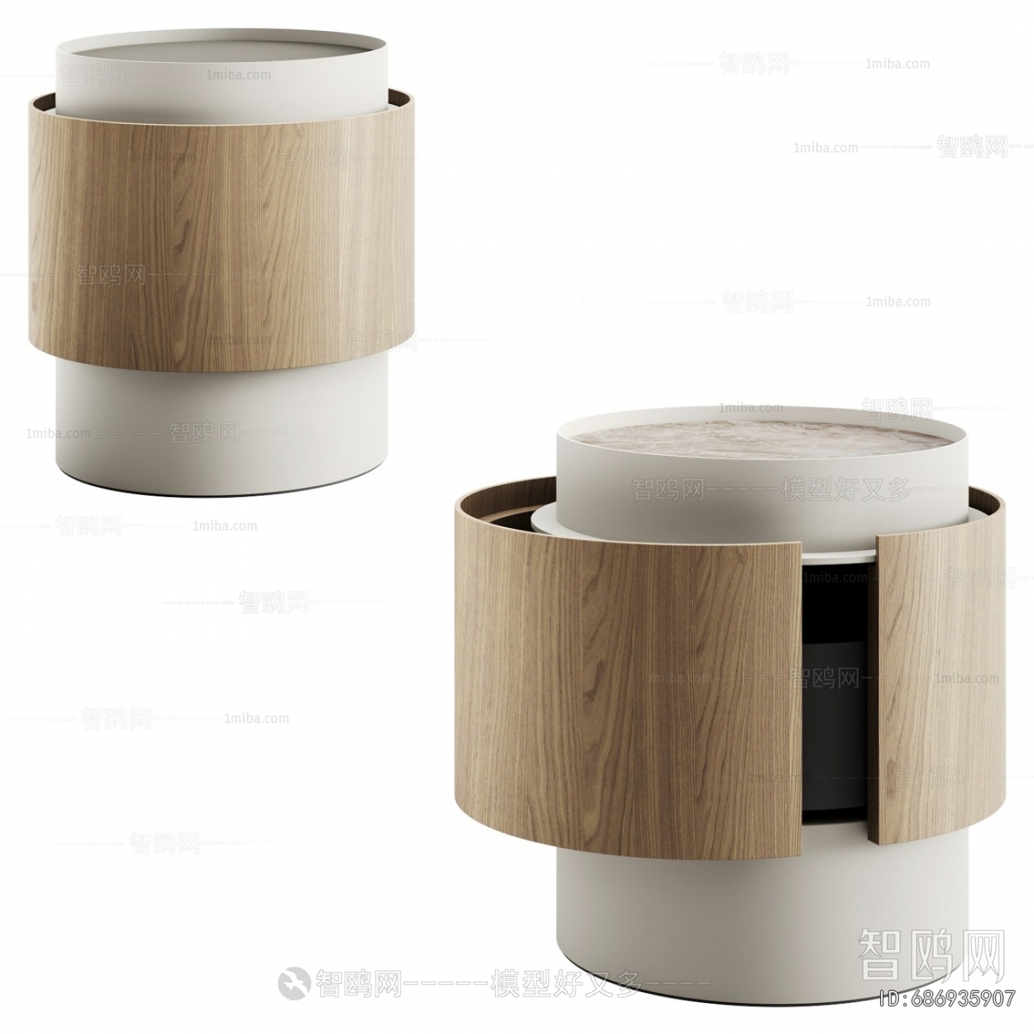 Nordic Style Bedside Cupboard