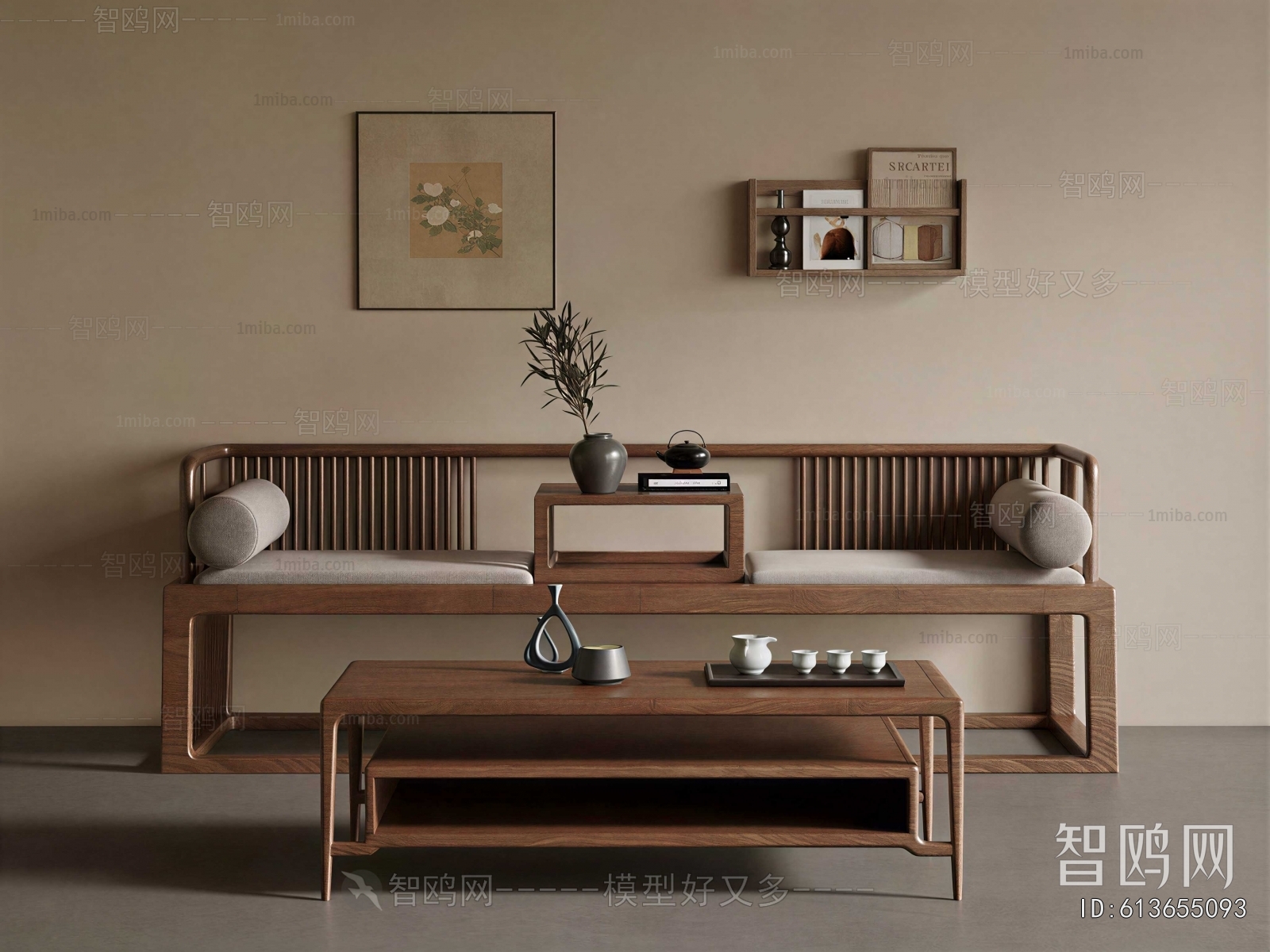 New Chinese Style A Sofa For Two