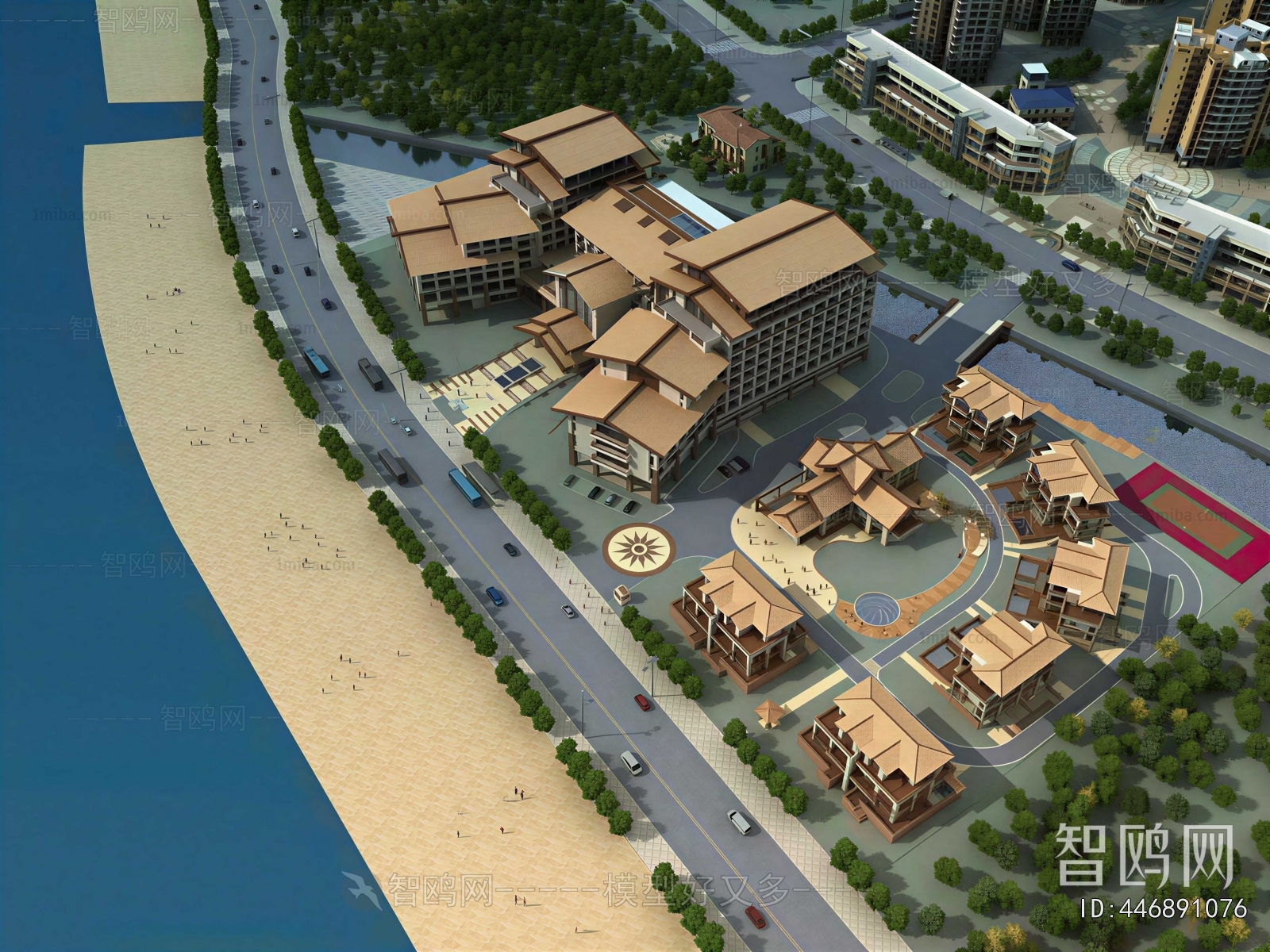 Modern Architectural Bird's-eye View Planning