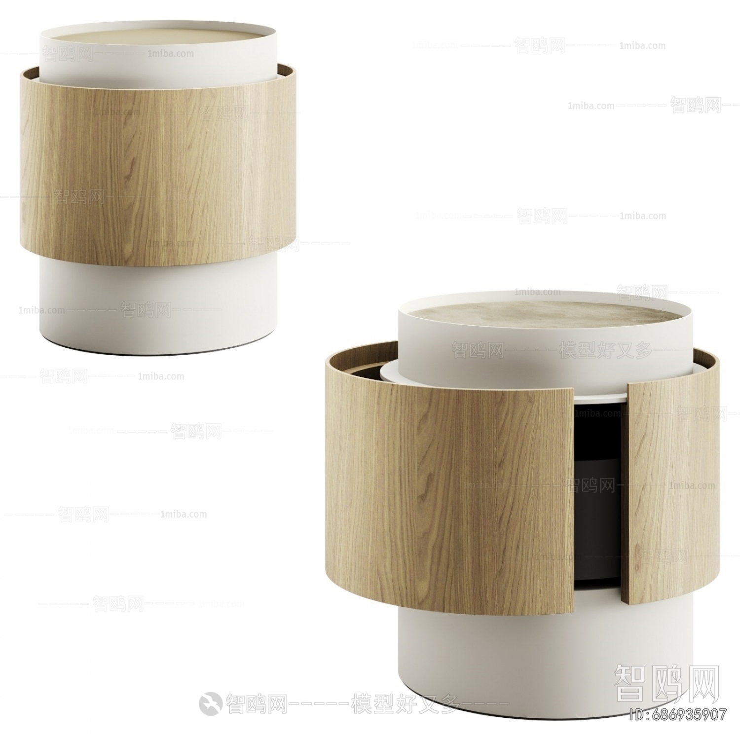 Nordic Style Bedside Cupboard