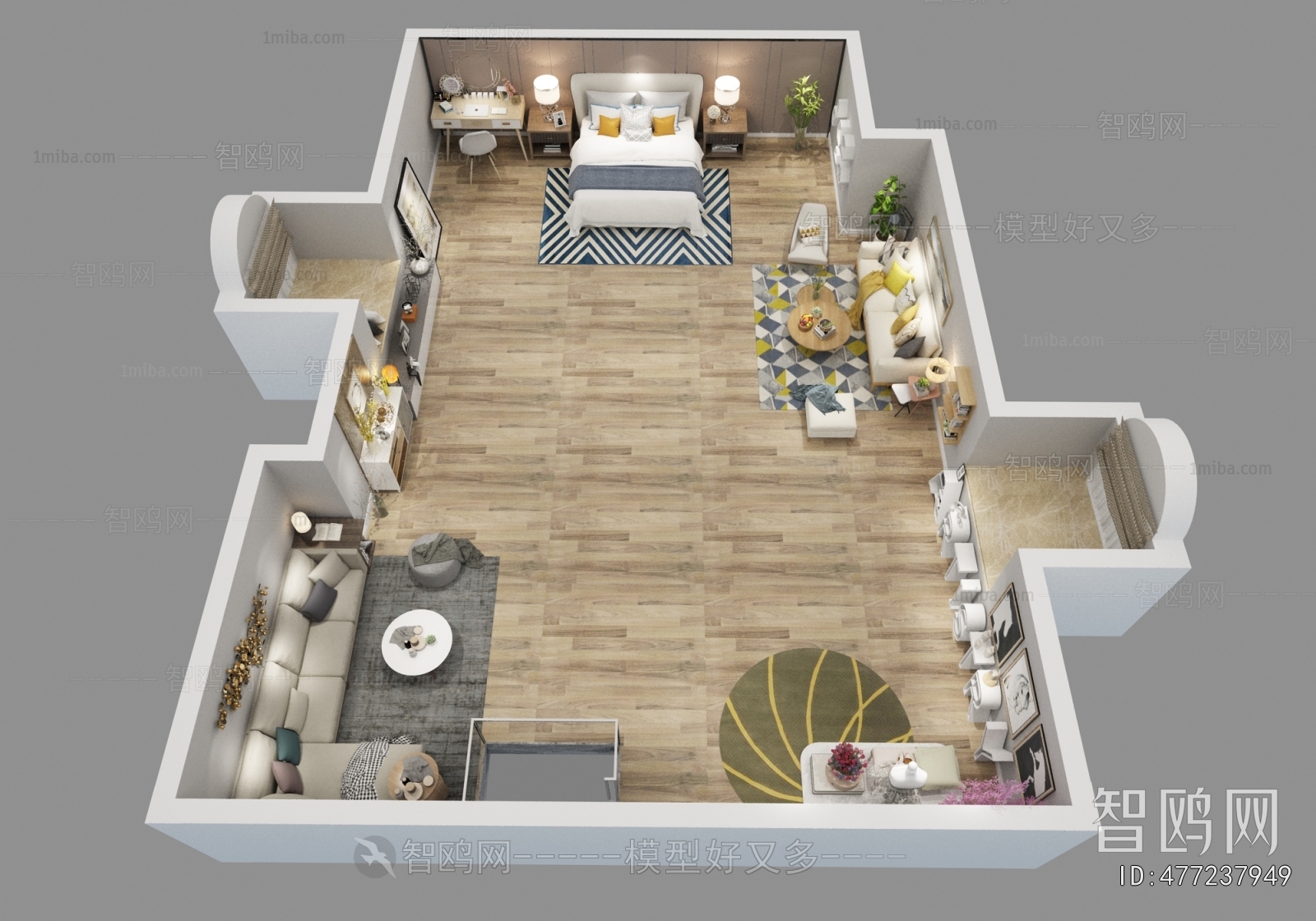 Modern A Bird's-eye View Of Home Decoration