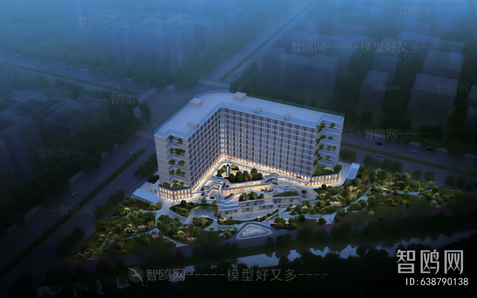 Modern Architectural Bird's-eye View Planning