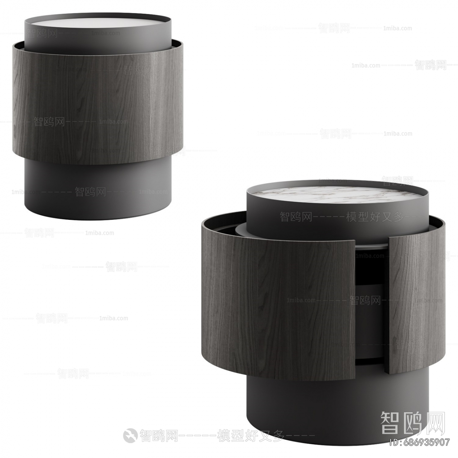 Nordic Style Bedside Cupboard