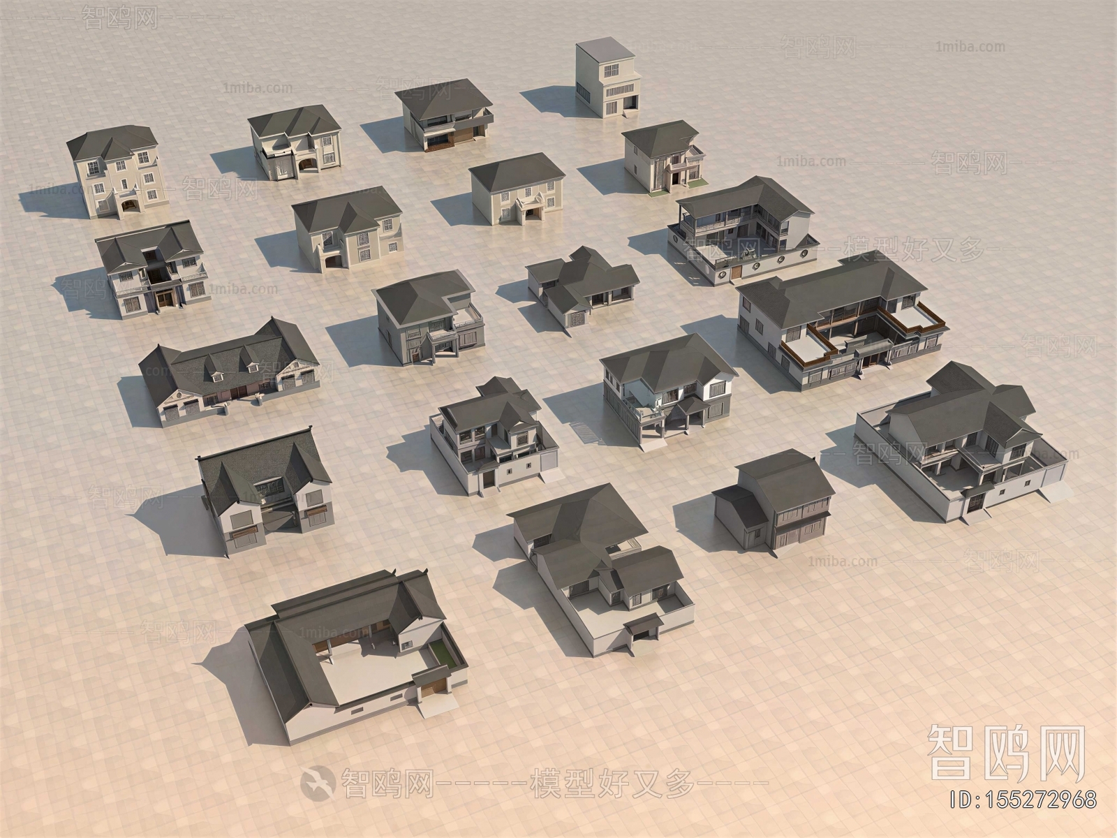 New Chinese Style Appearance Of Commercial Building