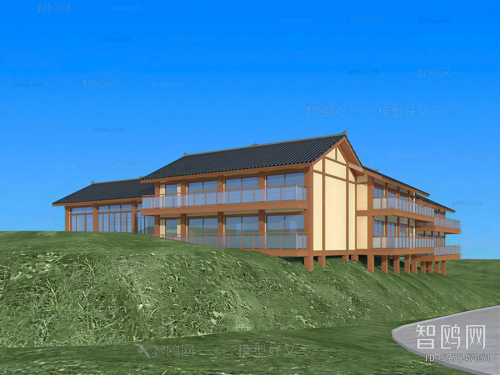 New Chinese Style Building Appearance