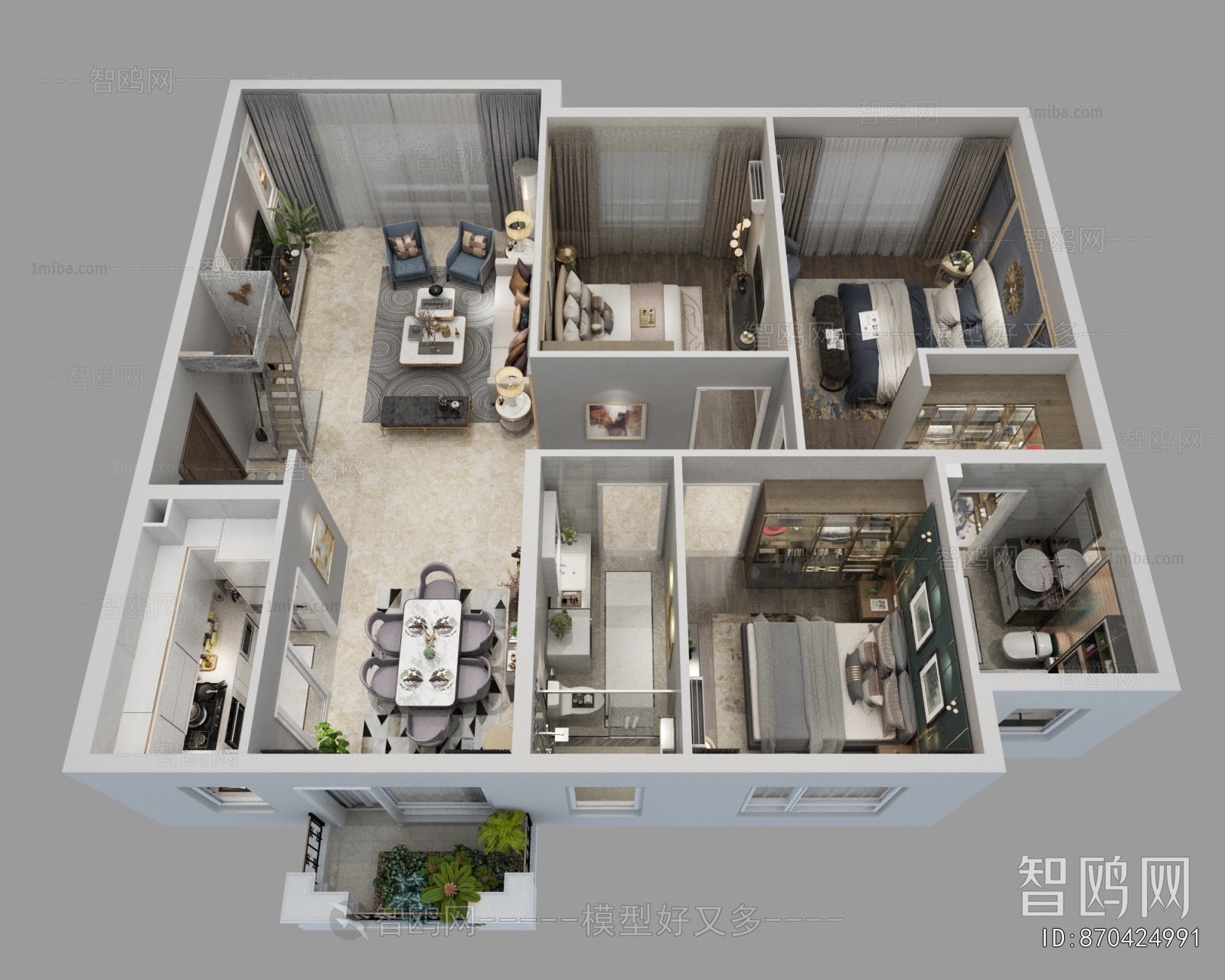 Modern A Bird's-eye View Of Home Decoration