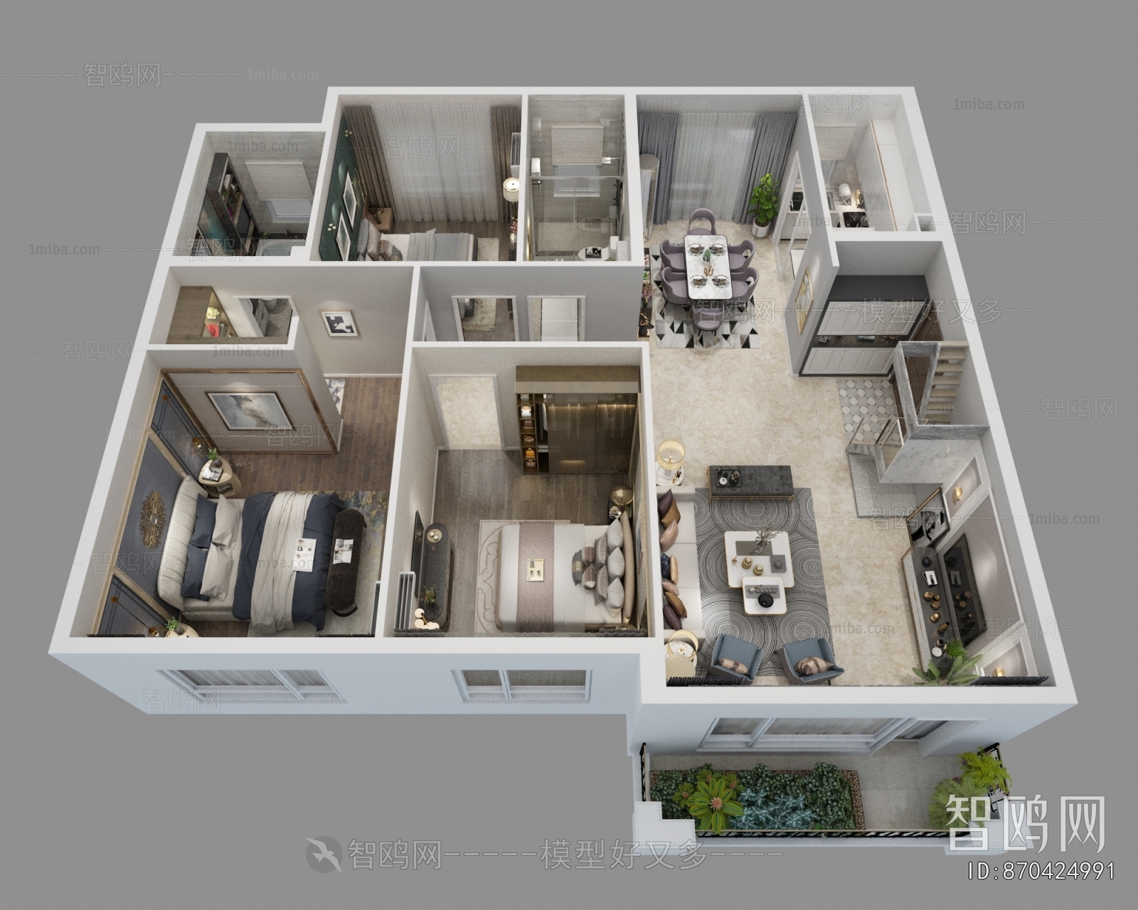 Modern A Bird's-eye View Of Home Decoration