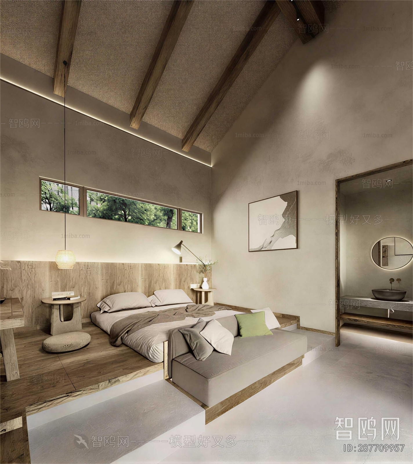 Wabi-sabi Style Bedroom