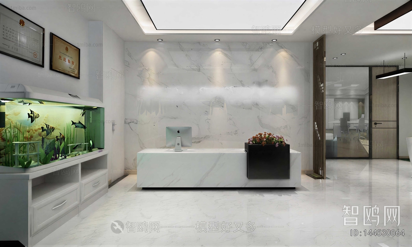 Modern Office Reception Desk