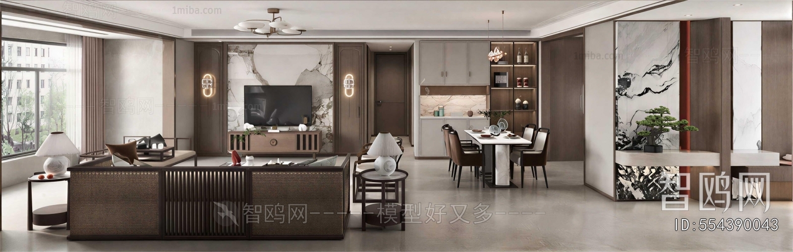 New Chinese Style Dining Room