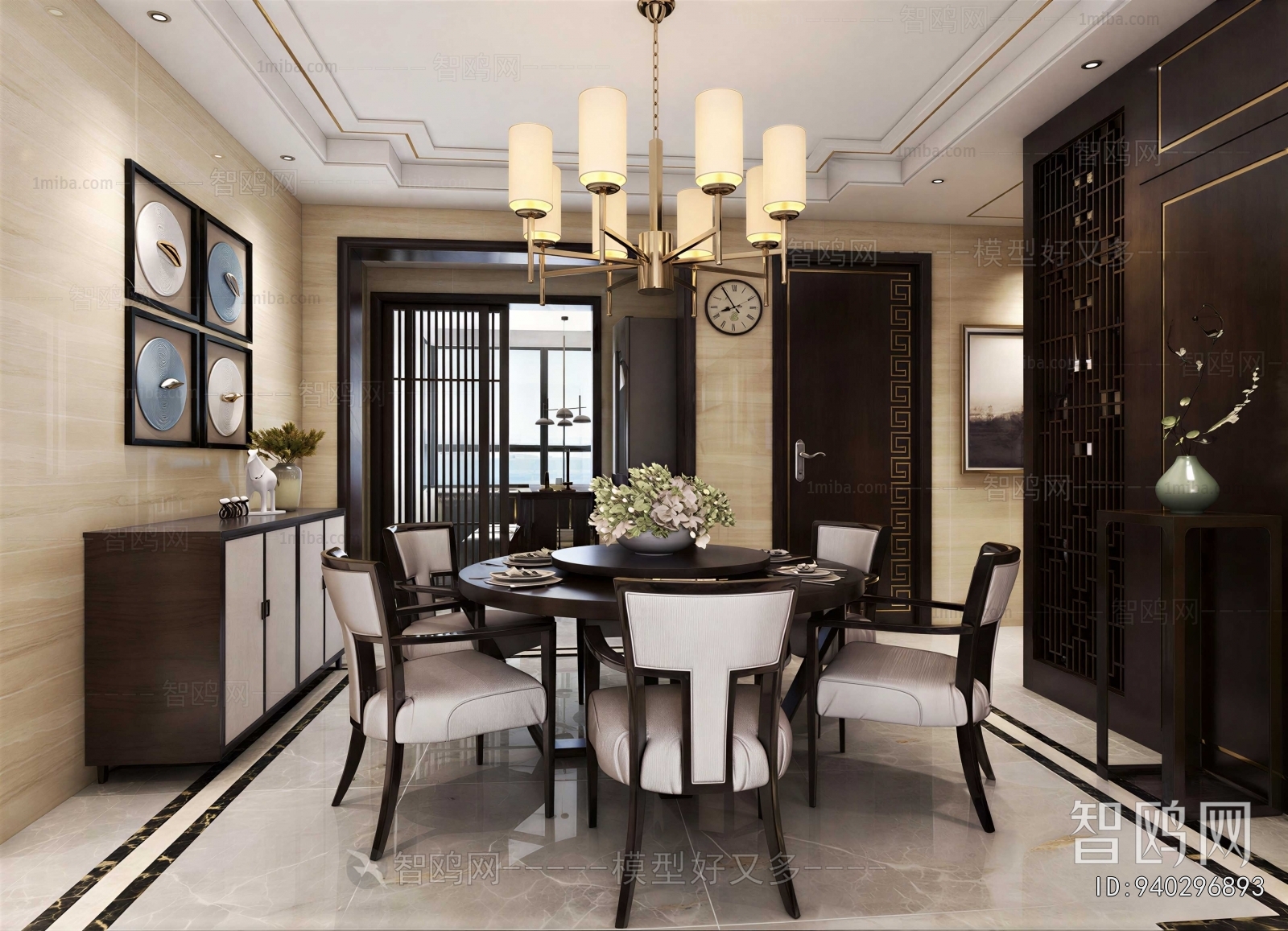 New Chinese Style Dining Room
