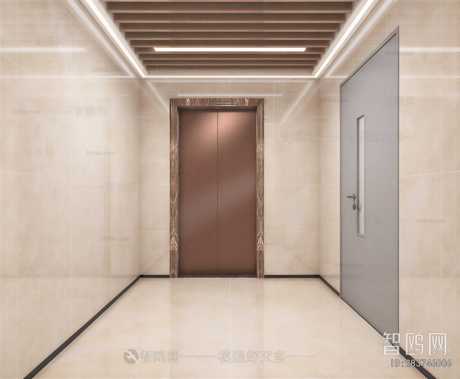 Modern Office Elevator Hall