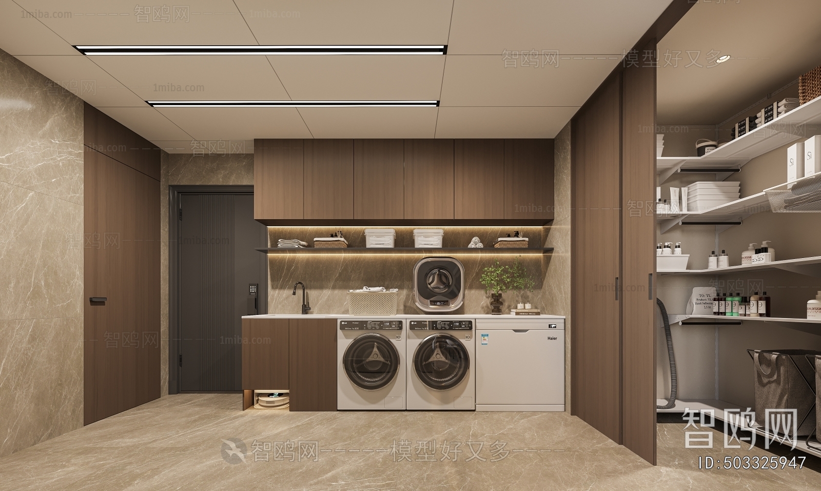 Modern Balcony Laundry Room