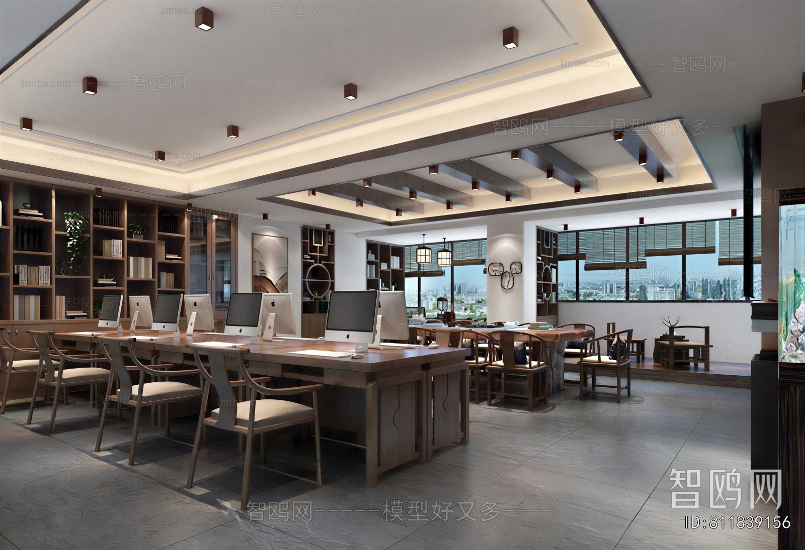 New Chinese Style Staff Area