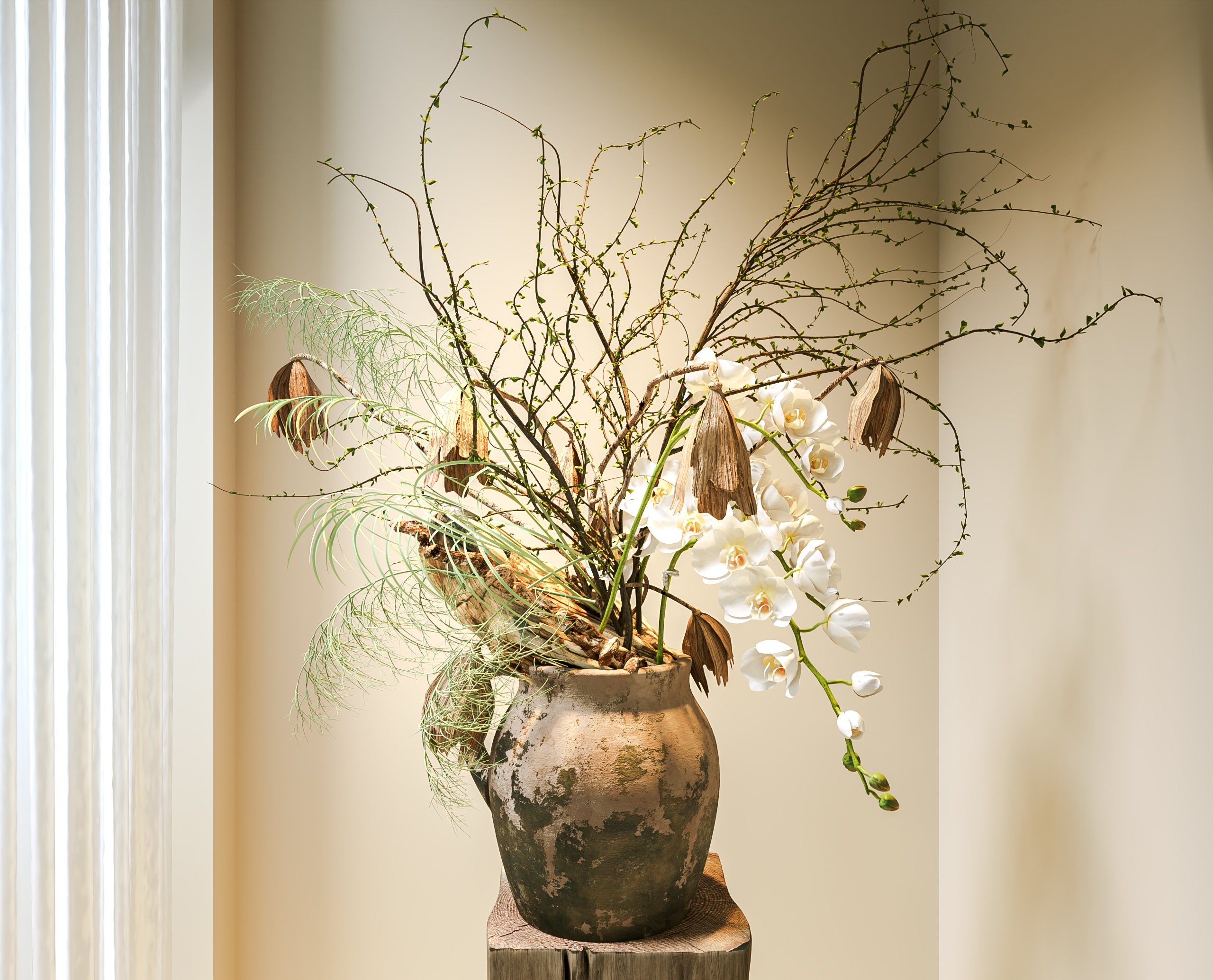 新中式陶罐插花-3200141