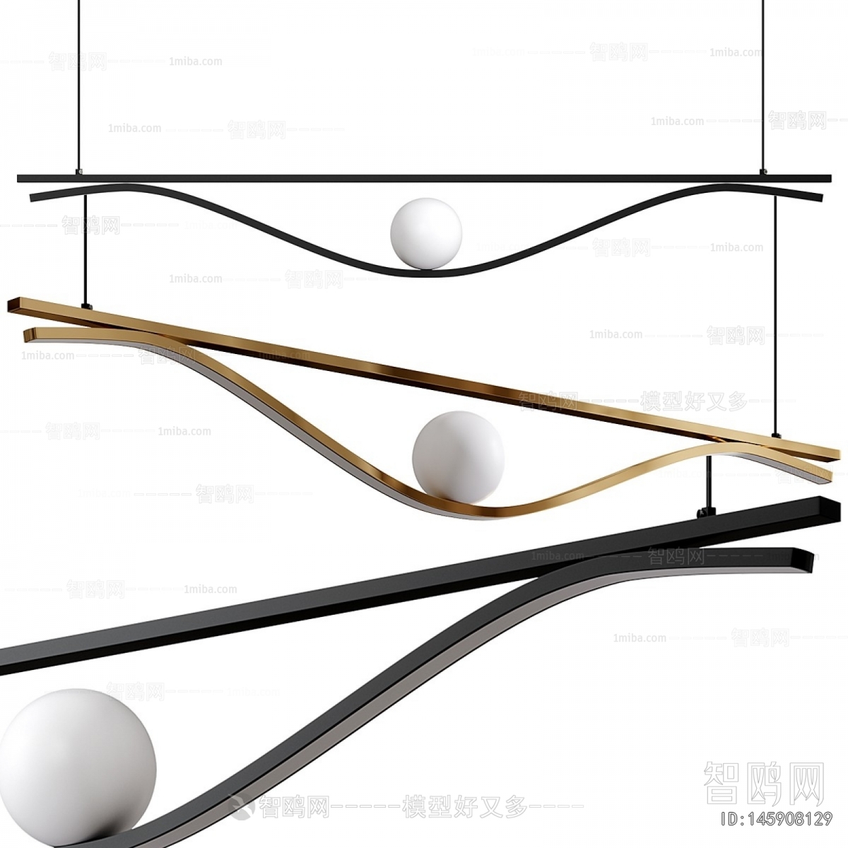 Modern Long Chandelier