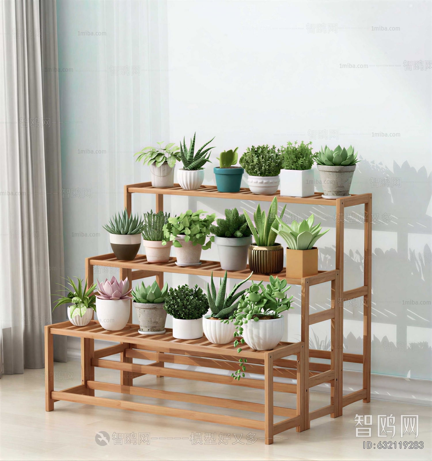 Modern Potted Green Plant
