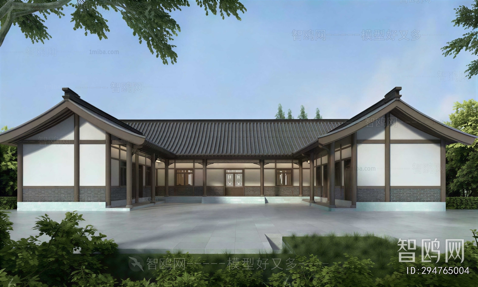 New Chinese Style Appearance Of Commercial Building