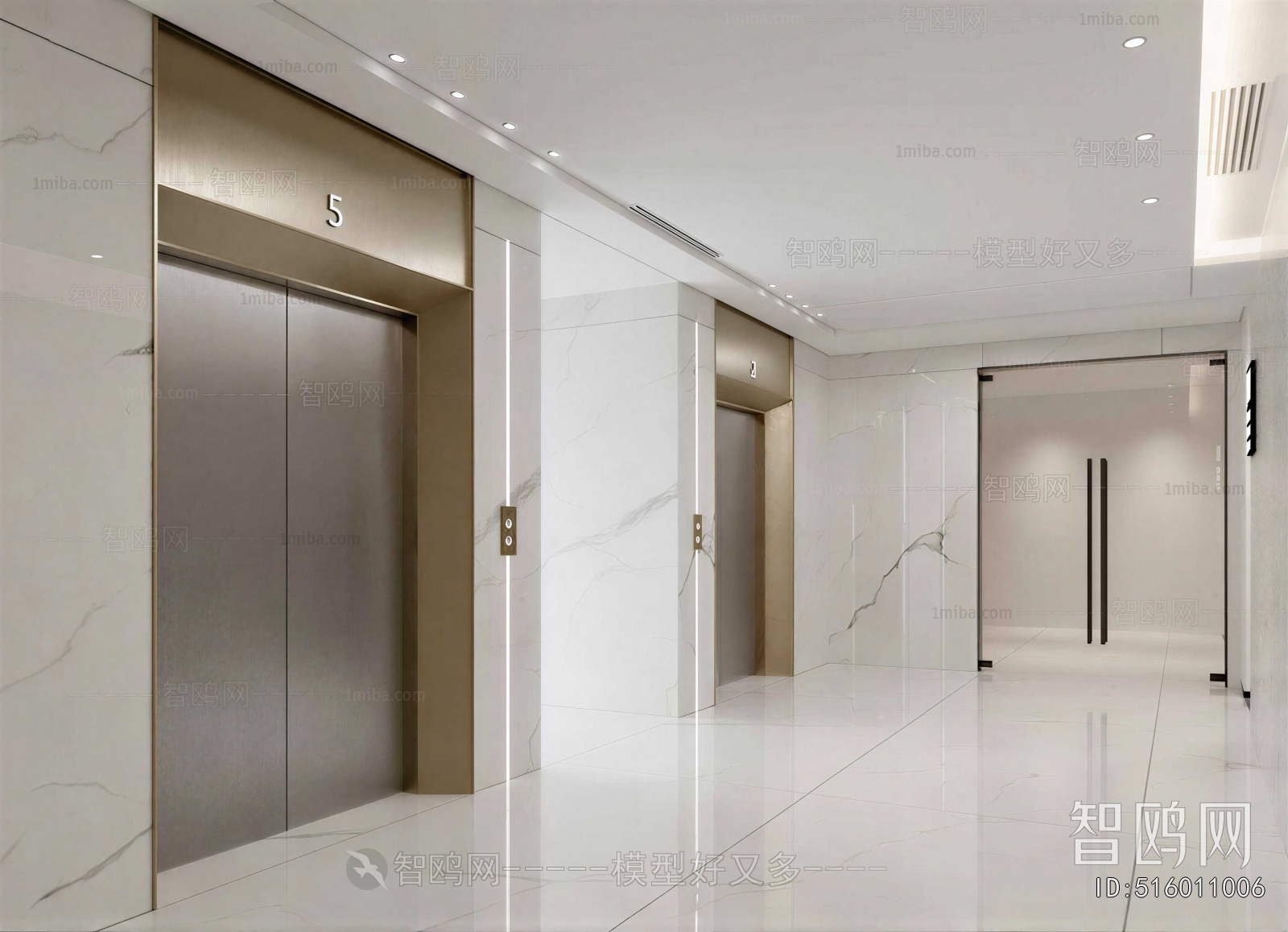 Modern Office Elevator Hall