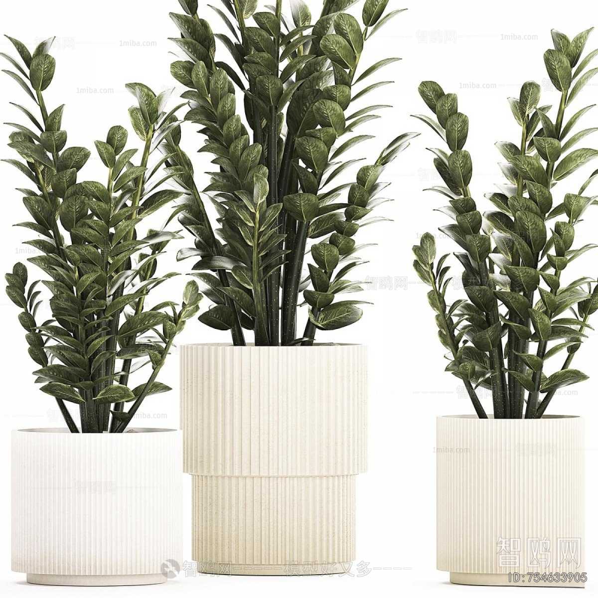 Modern Ground Green Plant Potted Plants