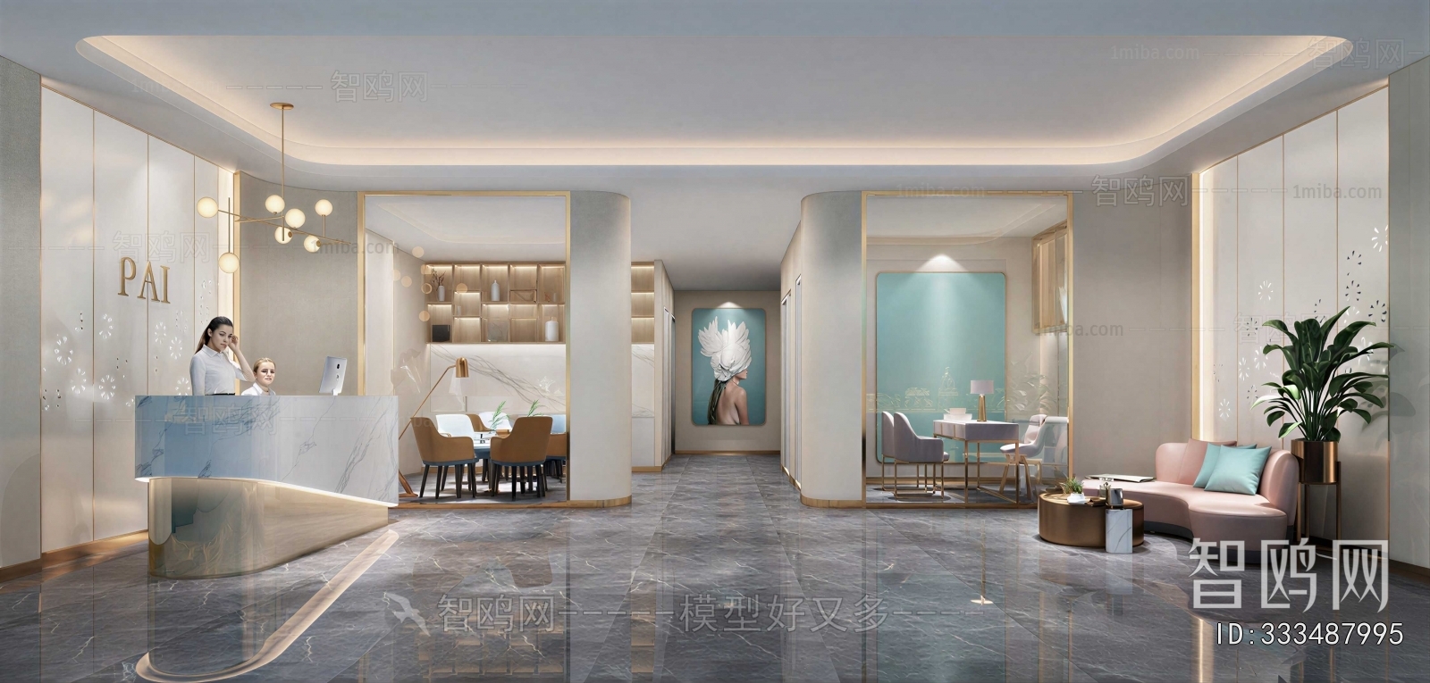 Modern Office Reception Desk