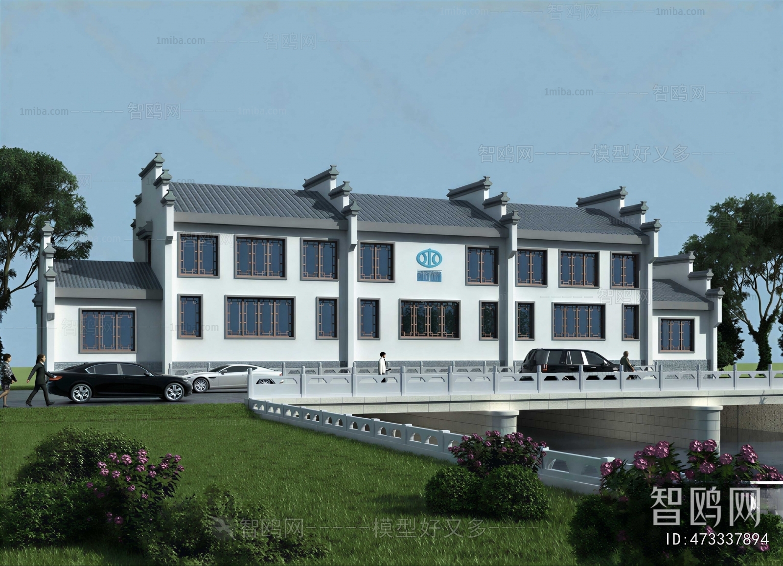 New Chinese Style Appearance Of Commercial Building