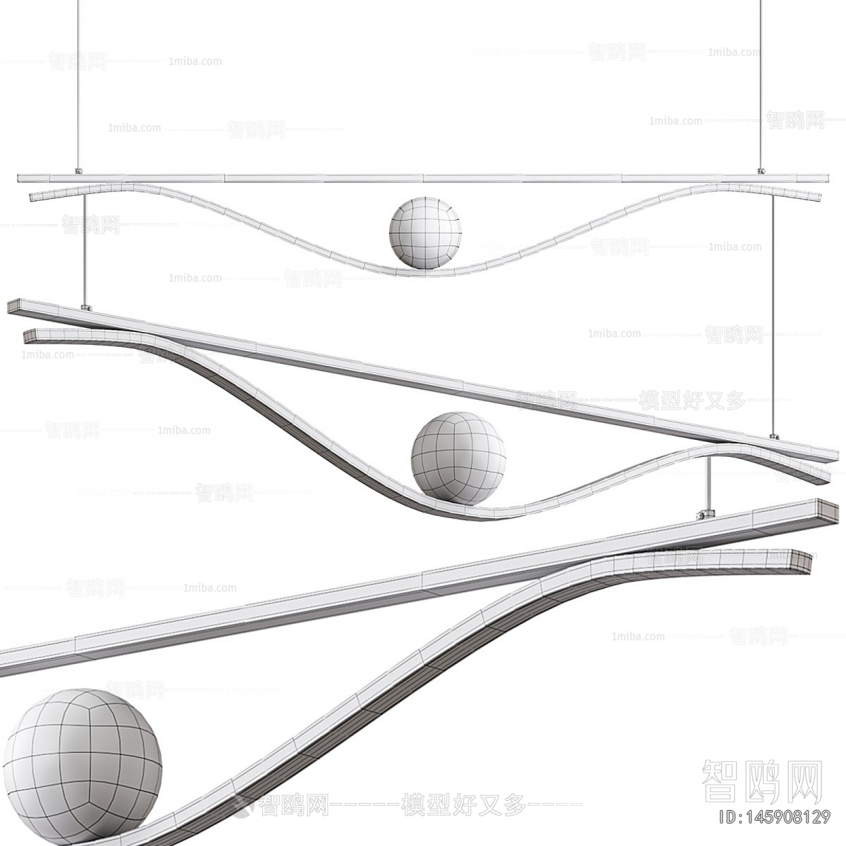 Modern Long Chandelier