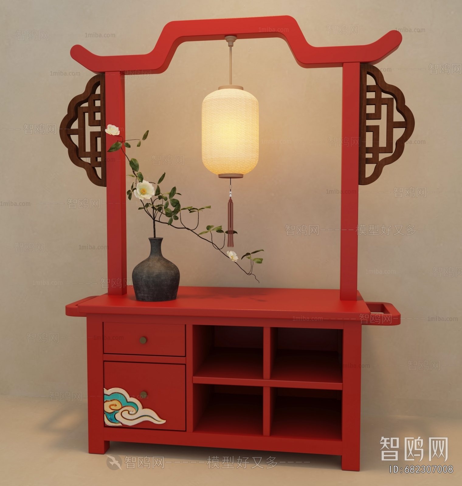 New Chinese Style Decorative Cabinet