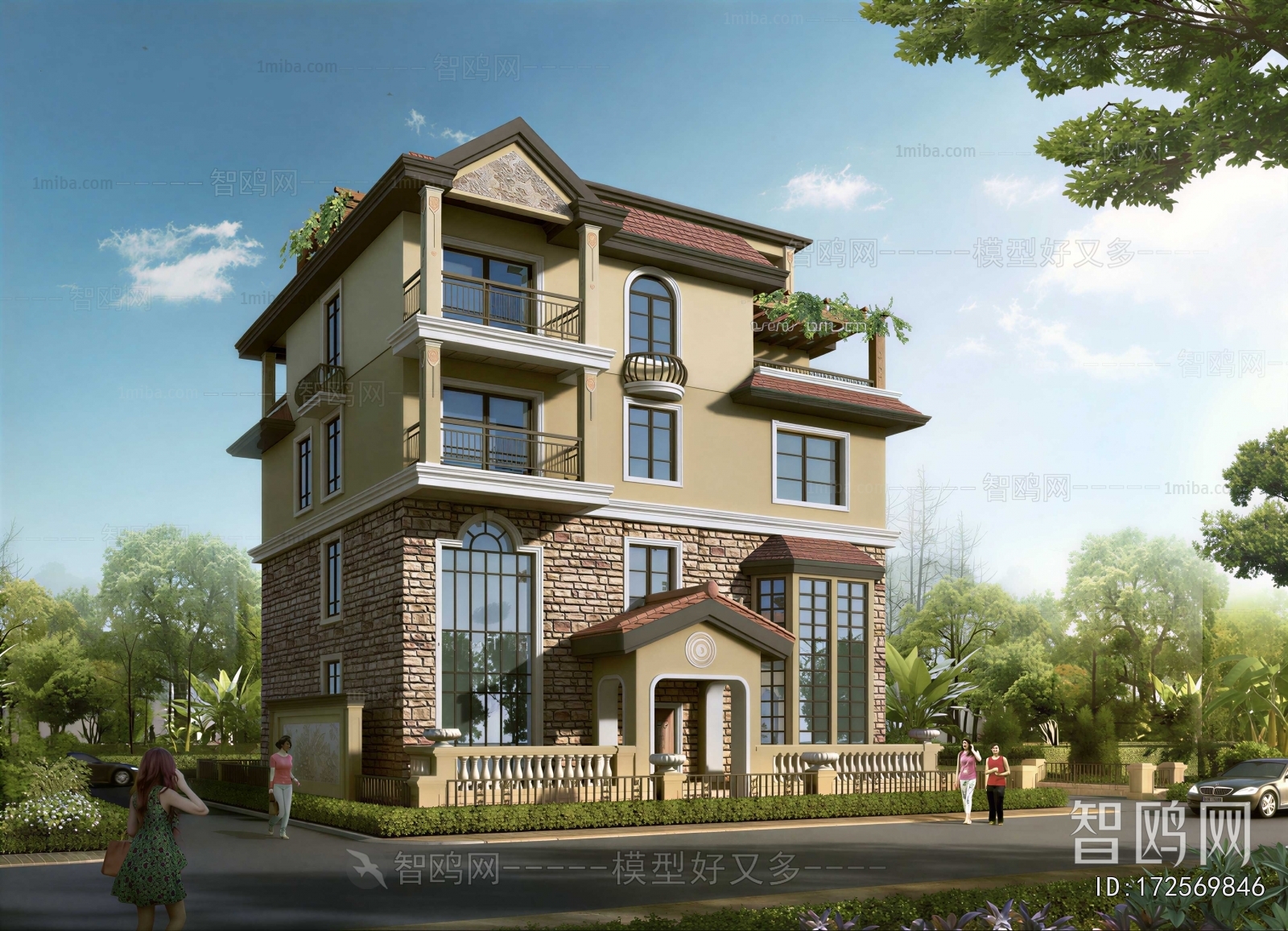 Simple European Style Detached Villa