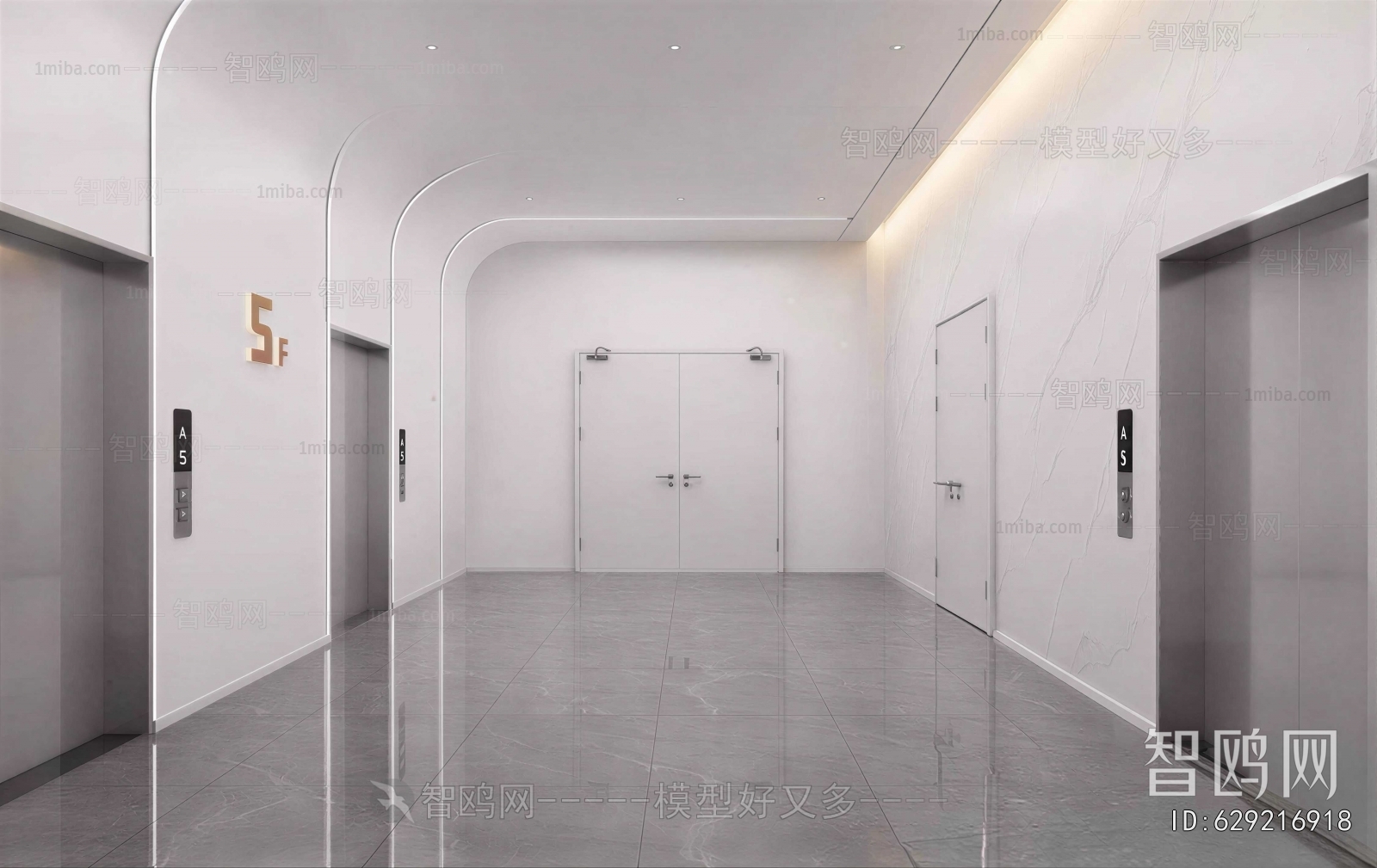 Modern Office Elevator Hall