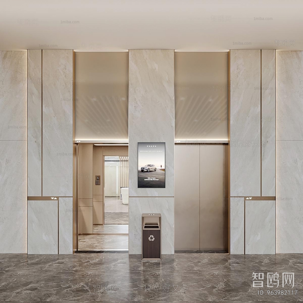 Modern Office Elevator Hall