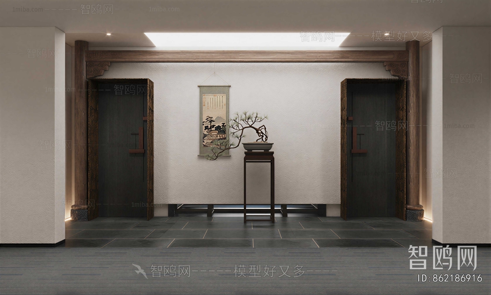 New Chinese Style Office Aisle