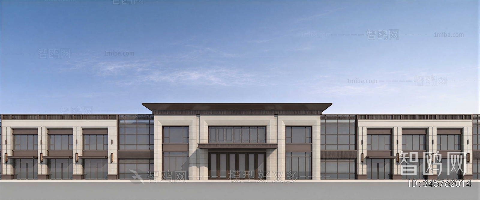 New Chinese Style Appearance Of Commercial Building