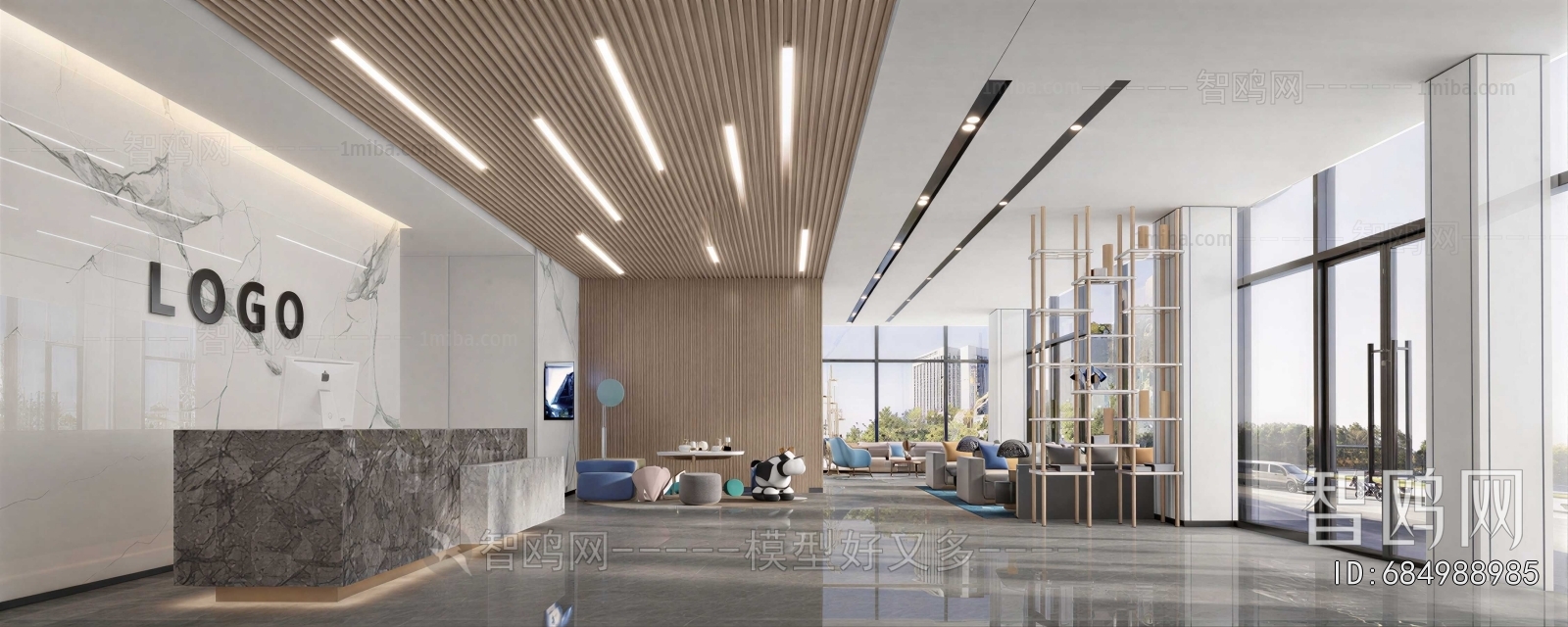 Modern Office Reception Desk