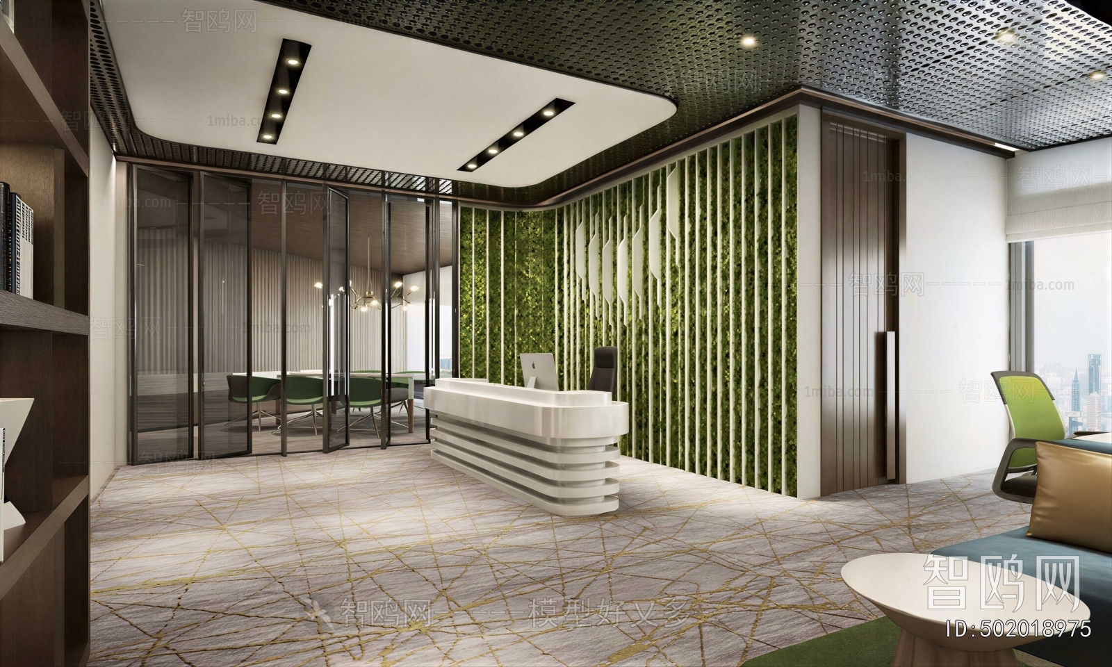 Modern Office Reception Desk