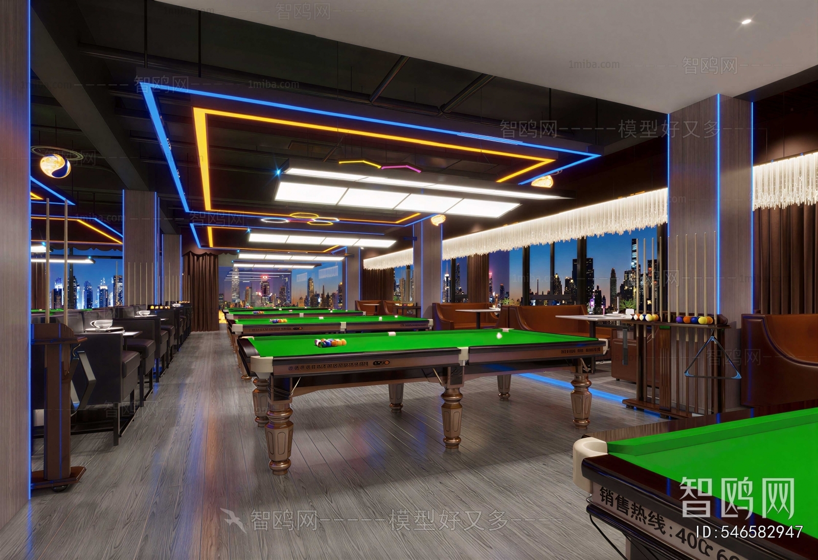 Modern Billiard Room