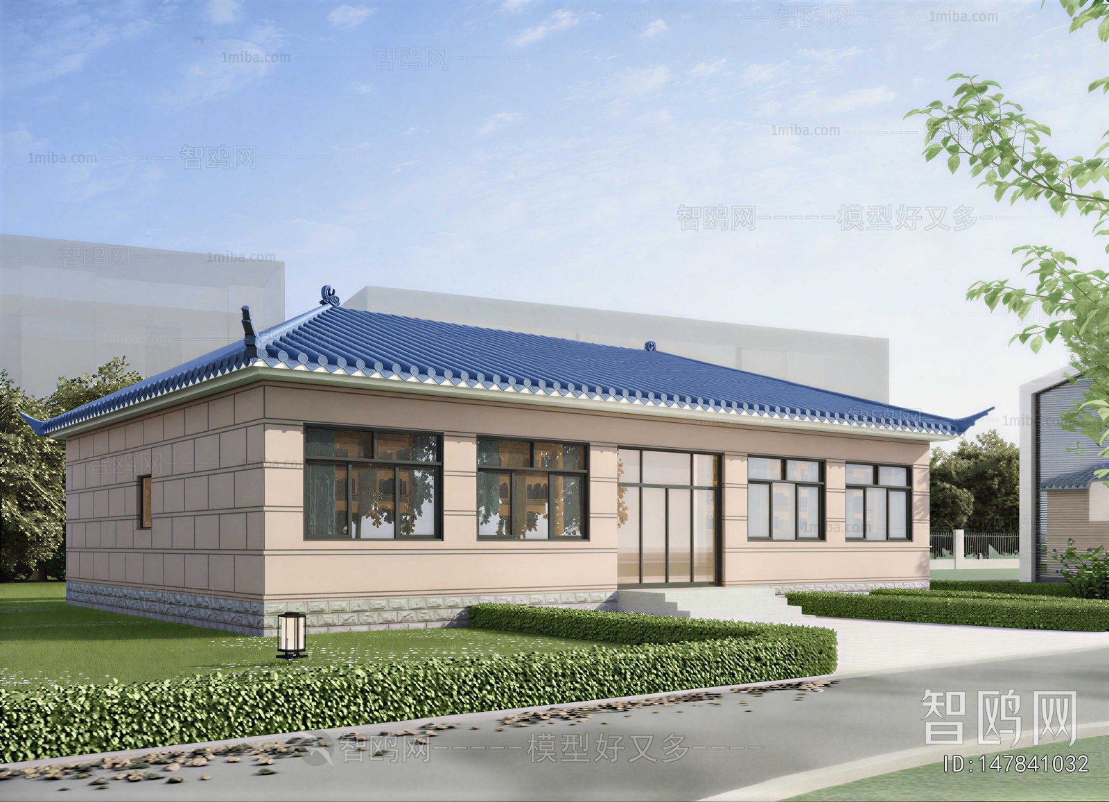 New Chinese Style Appearance Of Commercial Building