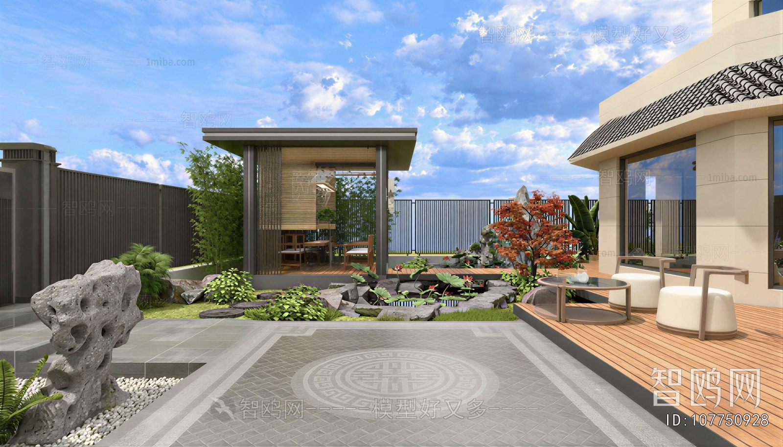 New Chinese Style Courtyard/landscape