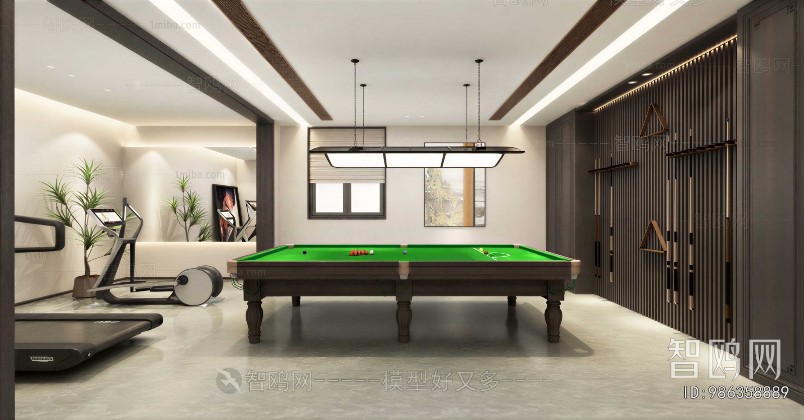 Modern Billiards Room