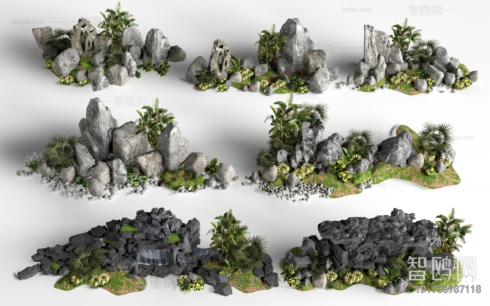 New Chinese Style Rockery Waterscape