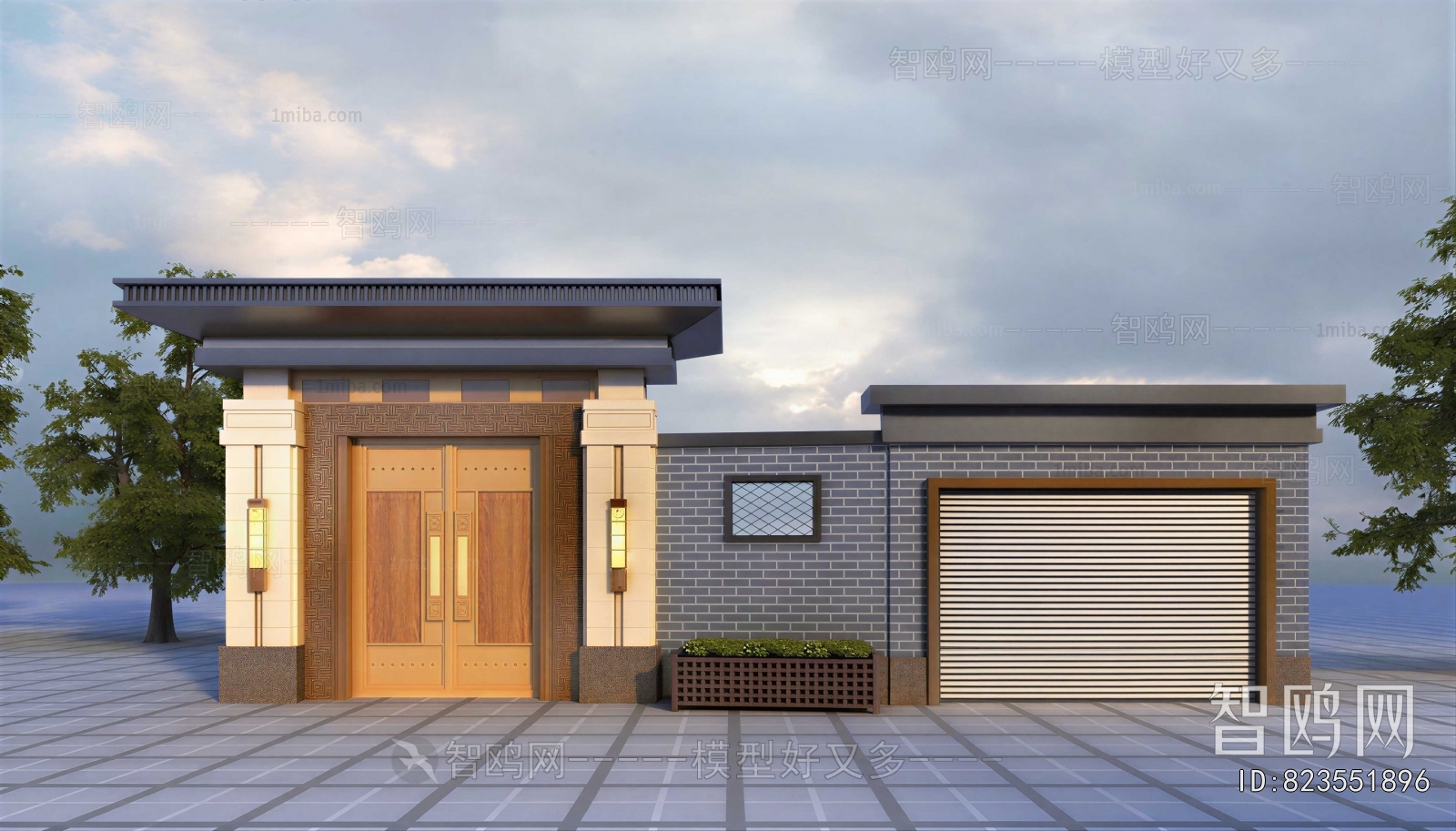 New Chinese Style Courtyard/landscape