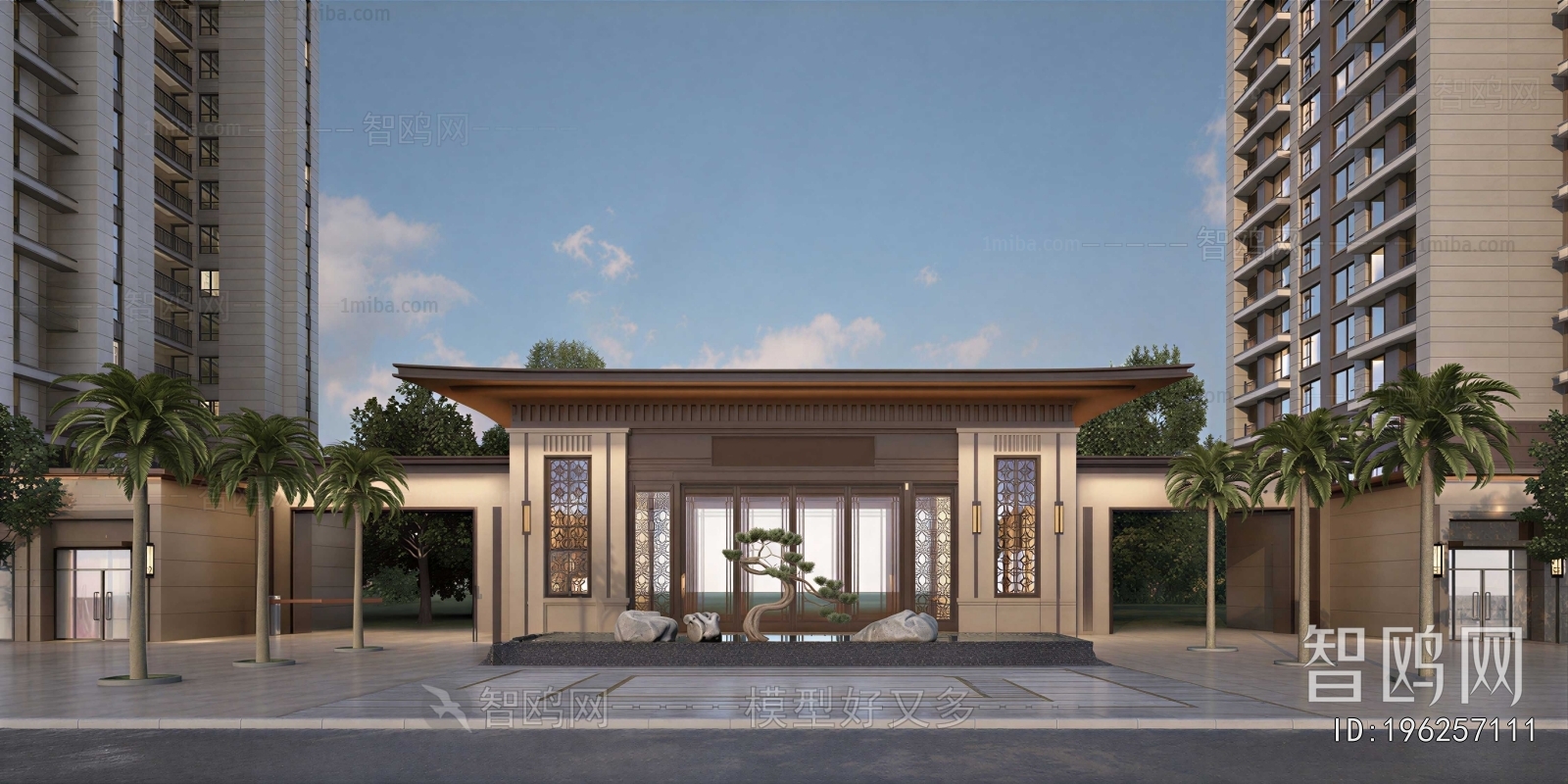 New Chinese Style Appearance Of Commercial Building