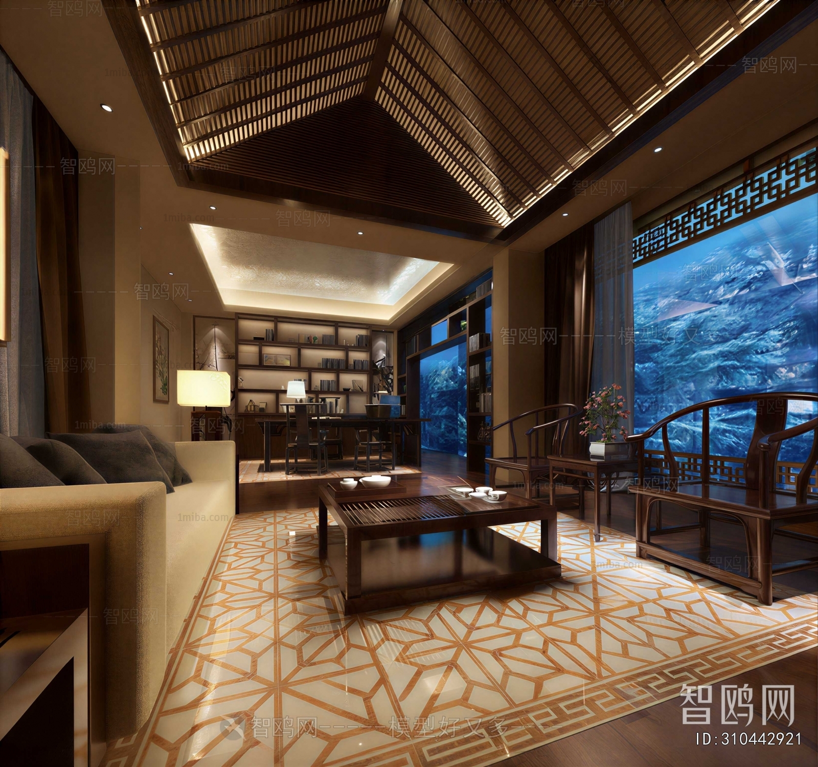 New Chinese Style A Living Room