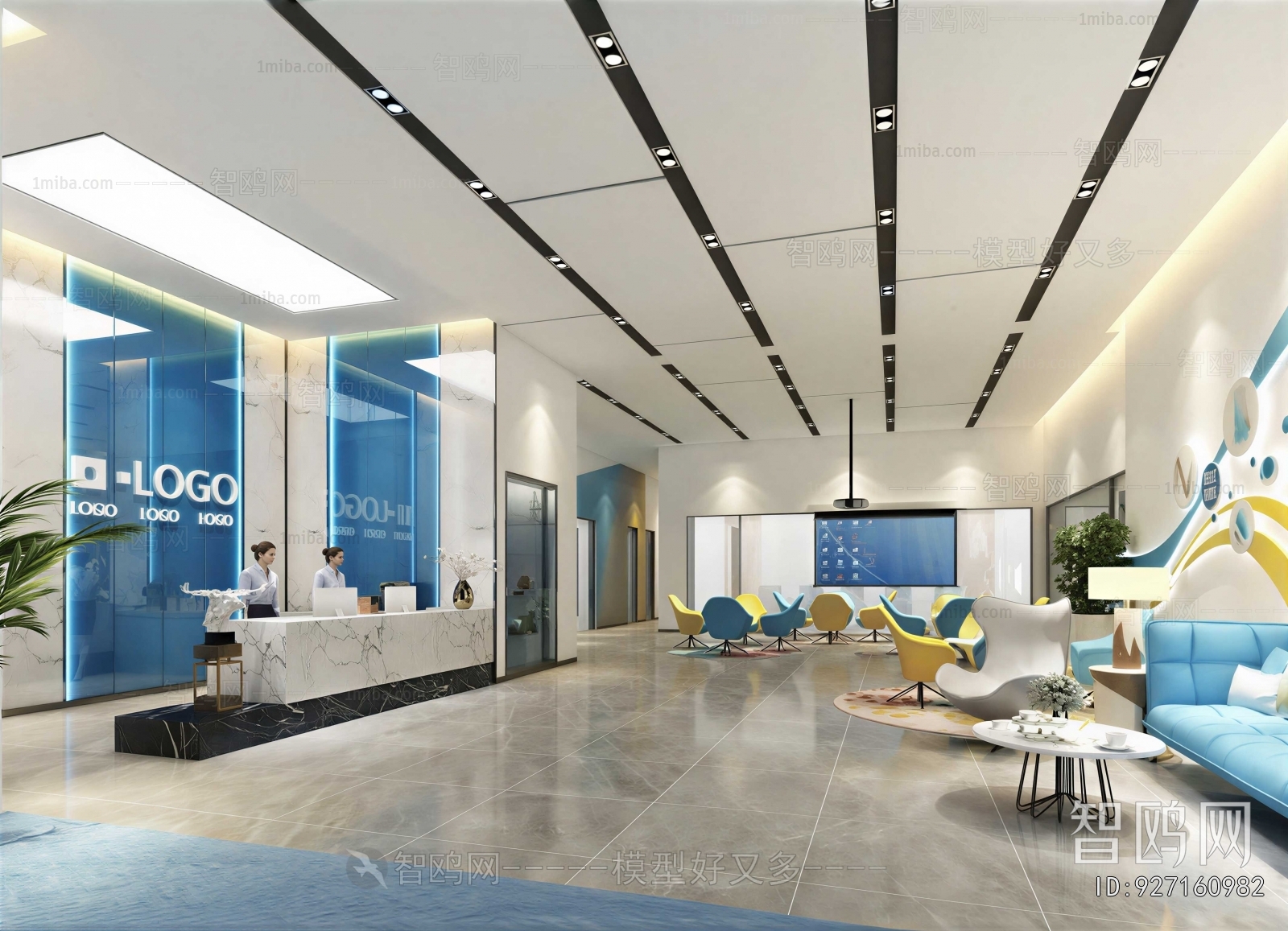 Modern Office Reception Desk