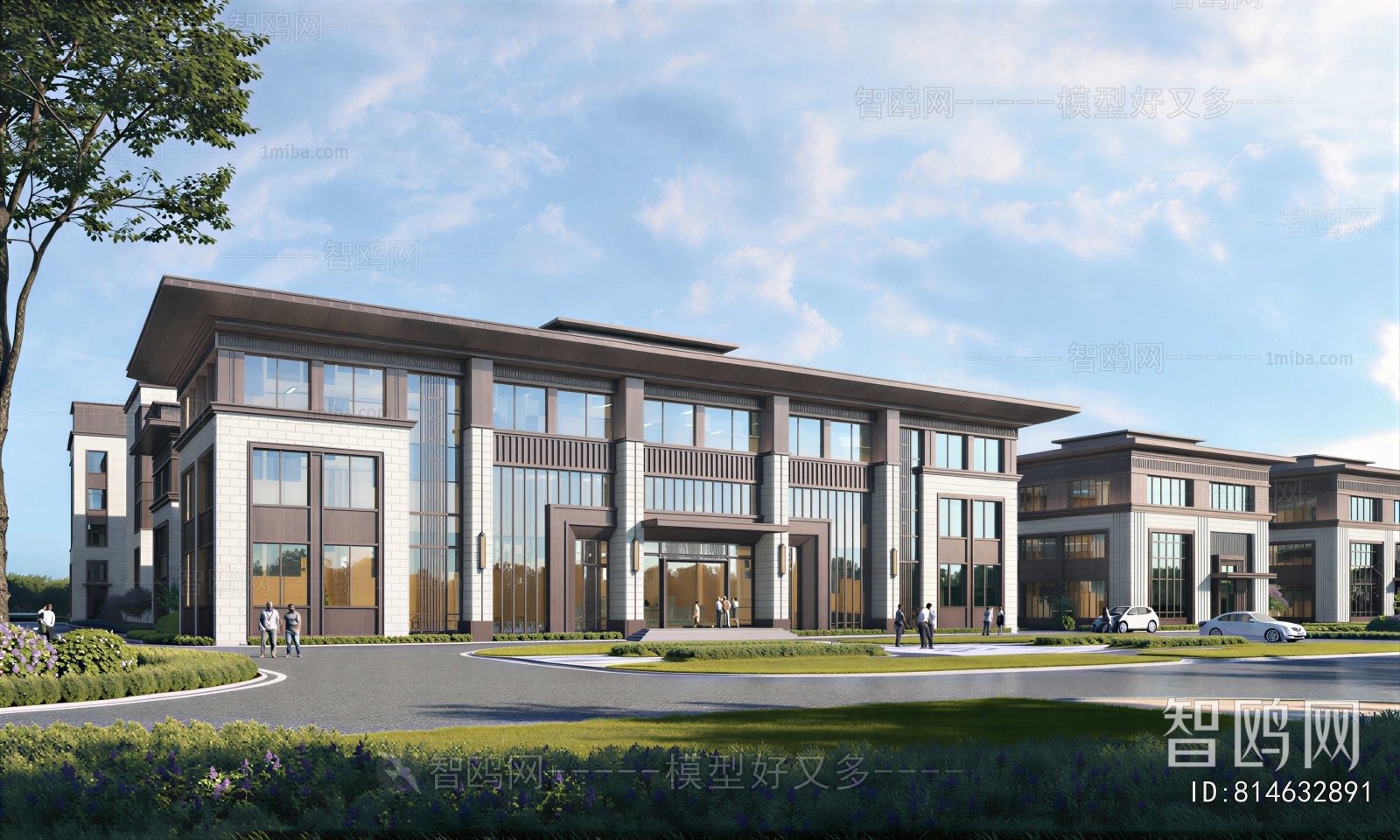 New Chinese Style Appearance Of Commercial Building