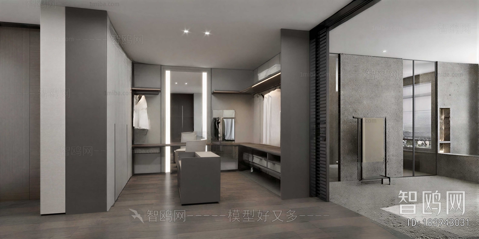 Modern Clothes Storage Area